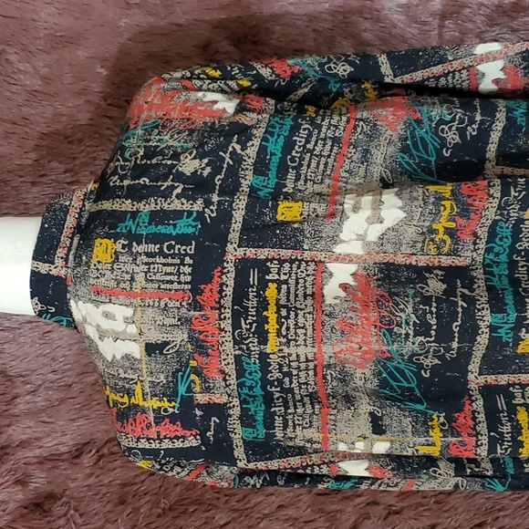 Alexander Power Abstract Button Down NWOT - Picture 4 of 6